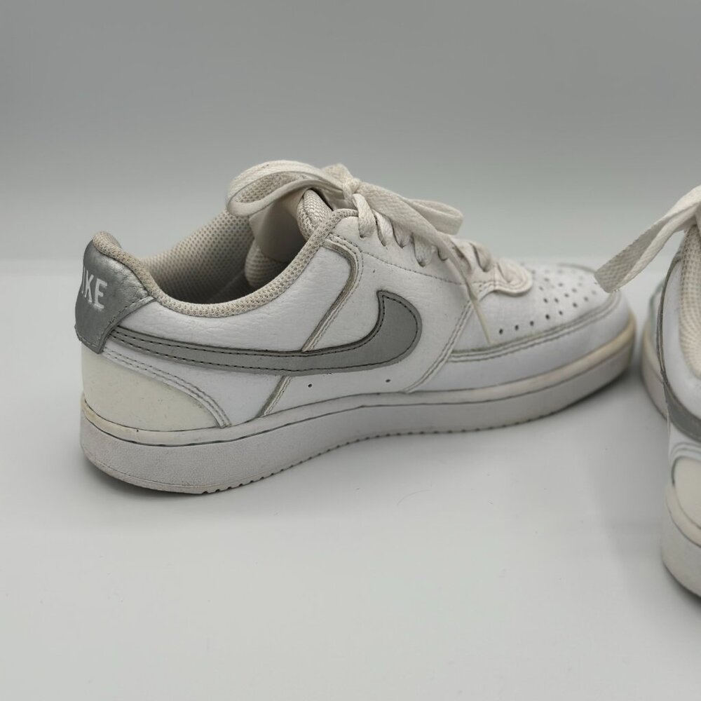 Nike Court Vision Low – White/Silver – Women’s Size 5.5 - Picture 6 of 7